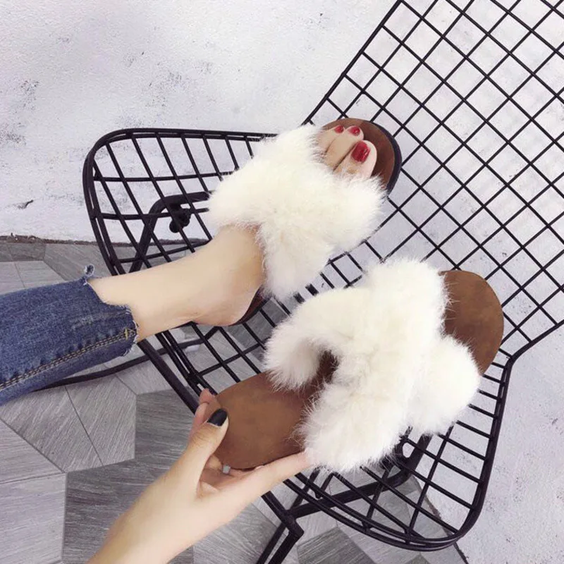 

2020 Autumn And Winter New Women's Maomao Slippers Fashion Anti Slip Soft Bottom Versatile Wear Korean Fashion Cool