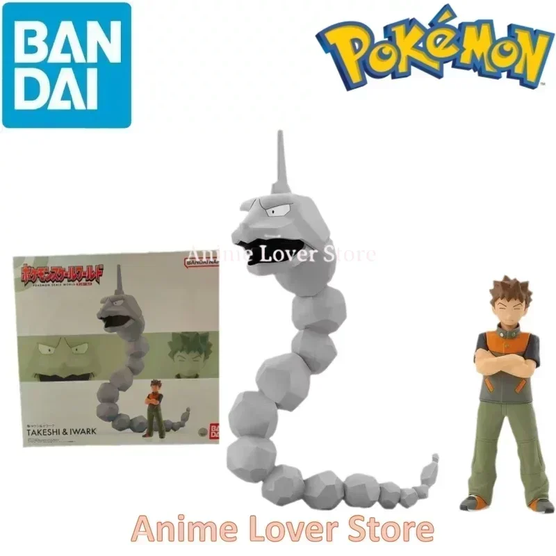 Bandai оригинальная фигурка Shokugan POKEMON в масштабе World Kanto Region Brock Onix аниме-фигурка