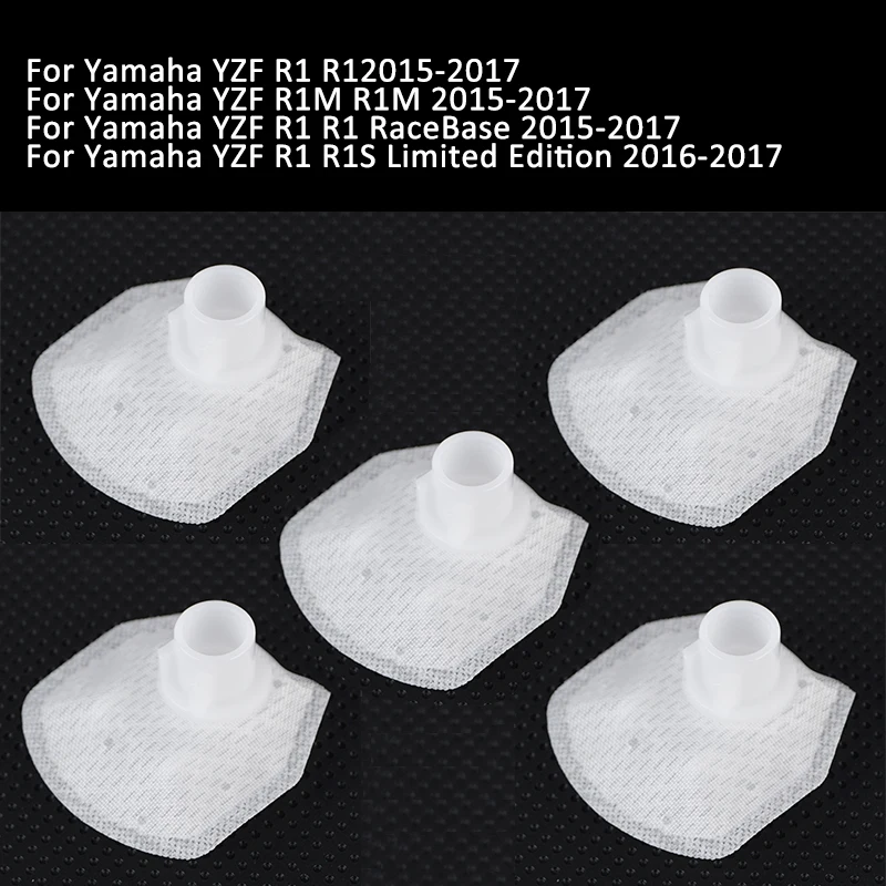 

5PCS Fuel Pump Filter element For Yamaha YZF R1 R1S RaceBase R1M XV1700ATS XV1700A XVS950CT XVS950A V-Star Road Star Silverado S