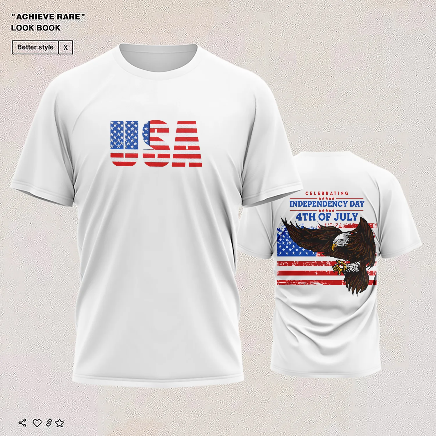 

2022 New Fashion USA Flag 3d T Shirt MenWomen Casual Round Neck Short Sleeve Sports T-shirt
