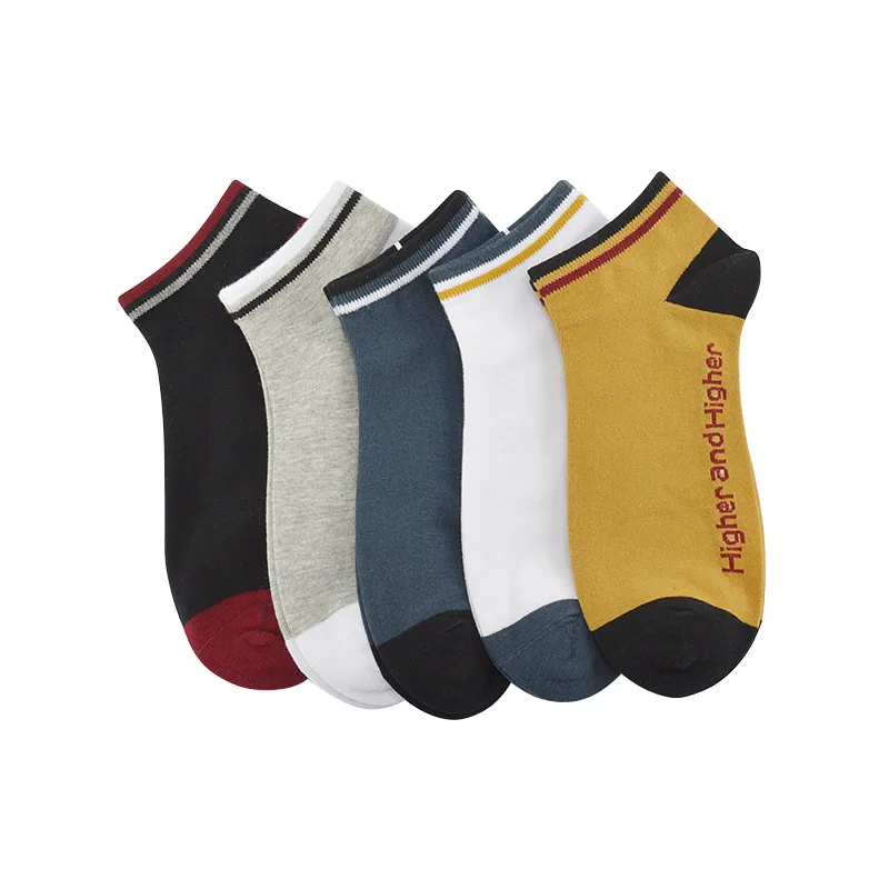 

10 Pairs Spring and Summer New Ship Socks Men Pure Color Cotton Sweat Absorption Comfortable Wet Socks Casual Socks