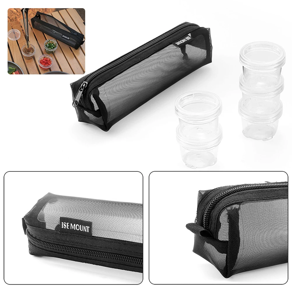 Набор контейнеров для приправ с 5 прозрачными бутылками сумка хранения контейнер