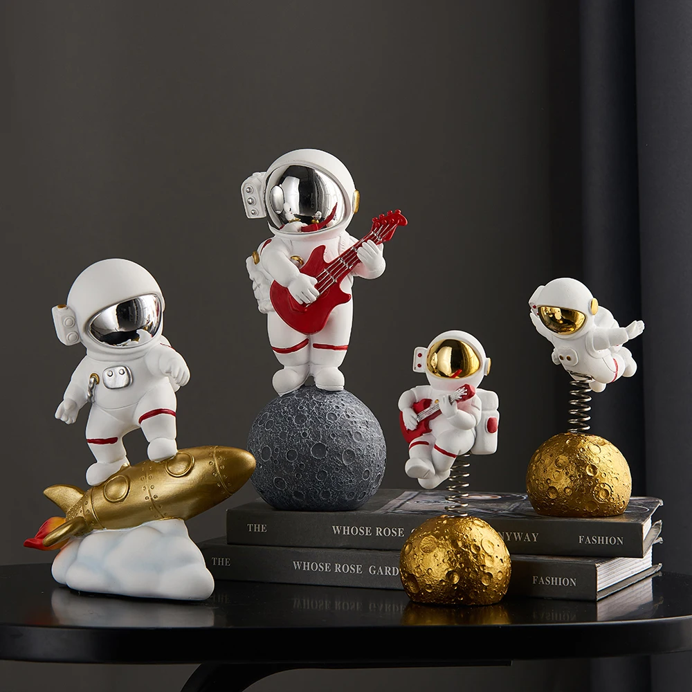 

Nordic Space Astronaut Musician Statue Figurine Sculpture Home Decoration Accessories Desktop Decor Ornament Birthday Gifts