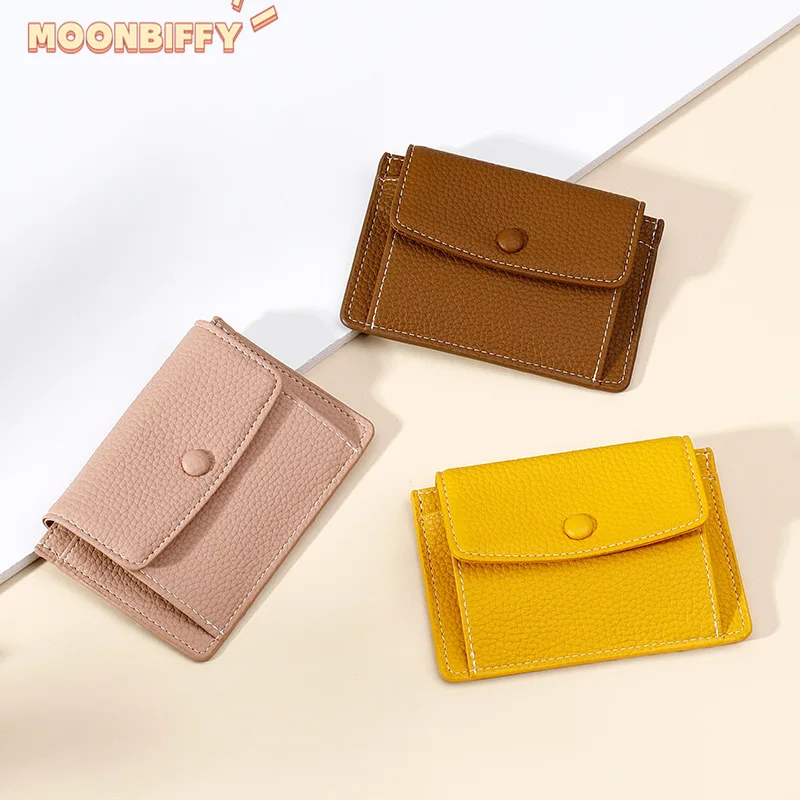 

Мини-кошелек из искусственной кожи на застежке для мужчин и женщин, 2022