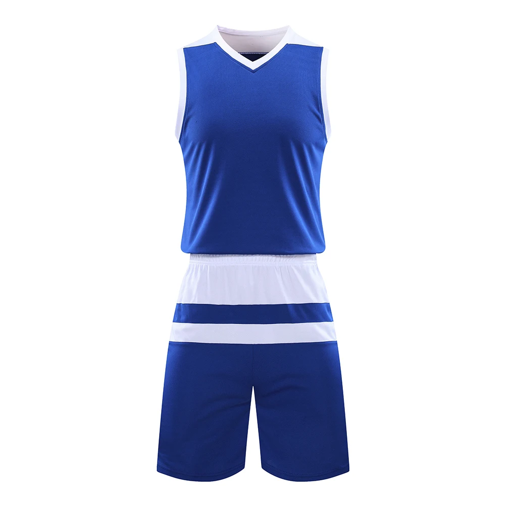 New Solid Color Men's and Women's Basketball Suit Custom Basketball Quick Drying Unisex Sleeveless Jersey and Shorts