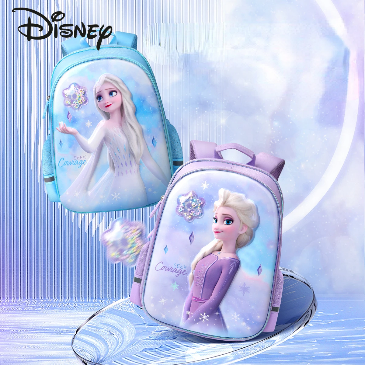 Disney Princess New Style Children's Backpack Fashion High Quality Large Capacity Student Backpack Small Fresh Girls School Bag