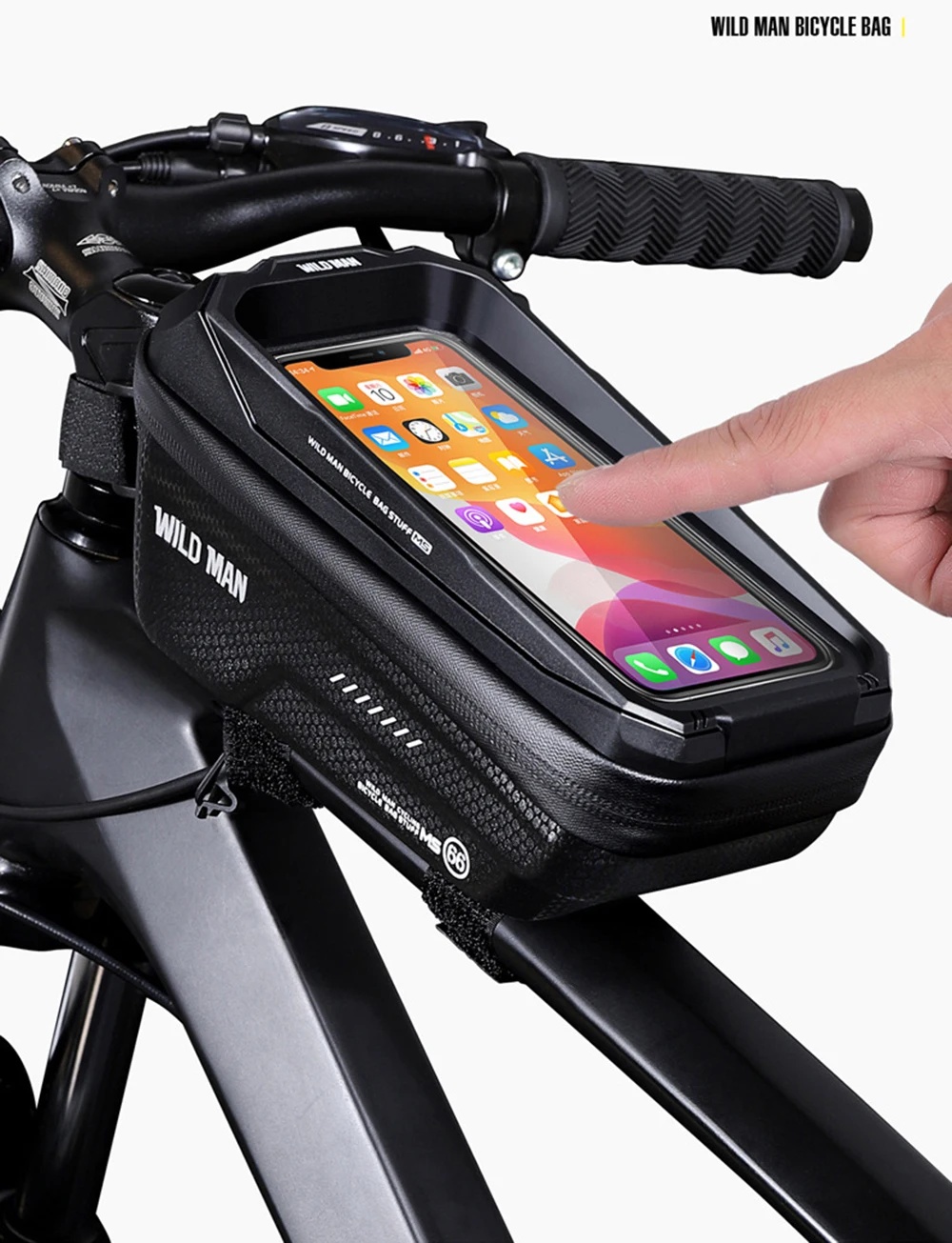 bike bicycle bag waterproof bike phone mount bag front frame top tube handlebar bag with touch screen holder case for bike free global shipping