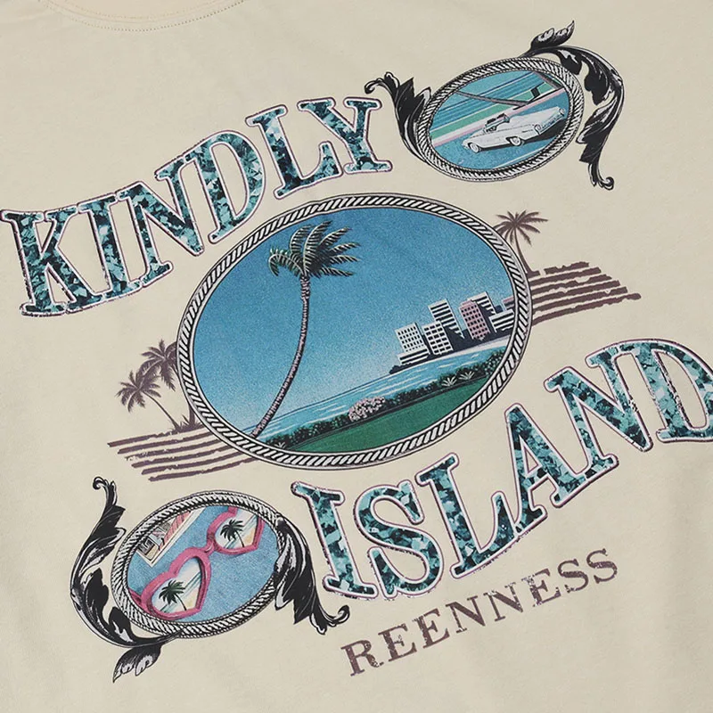 Футболка LENSTID мужская с коротким рукавом тенниска из хлопка в стиле хип-хоп