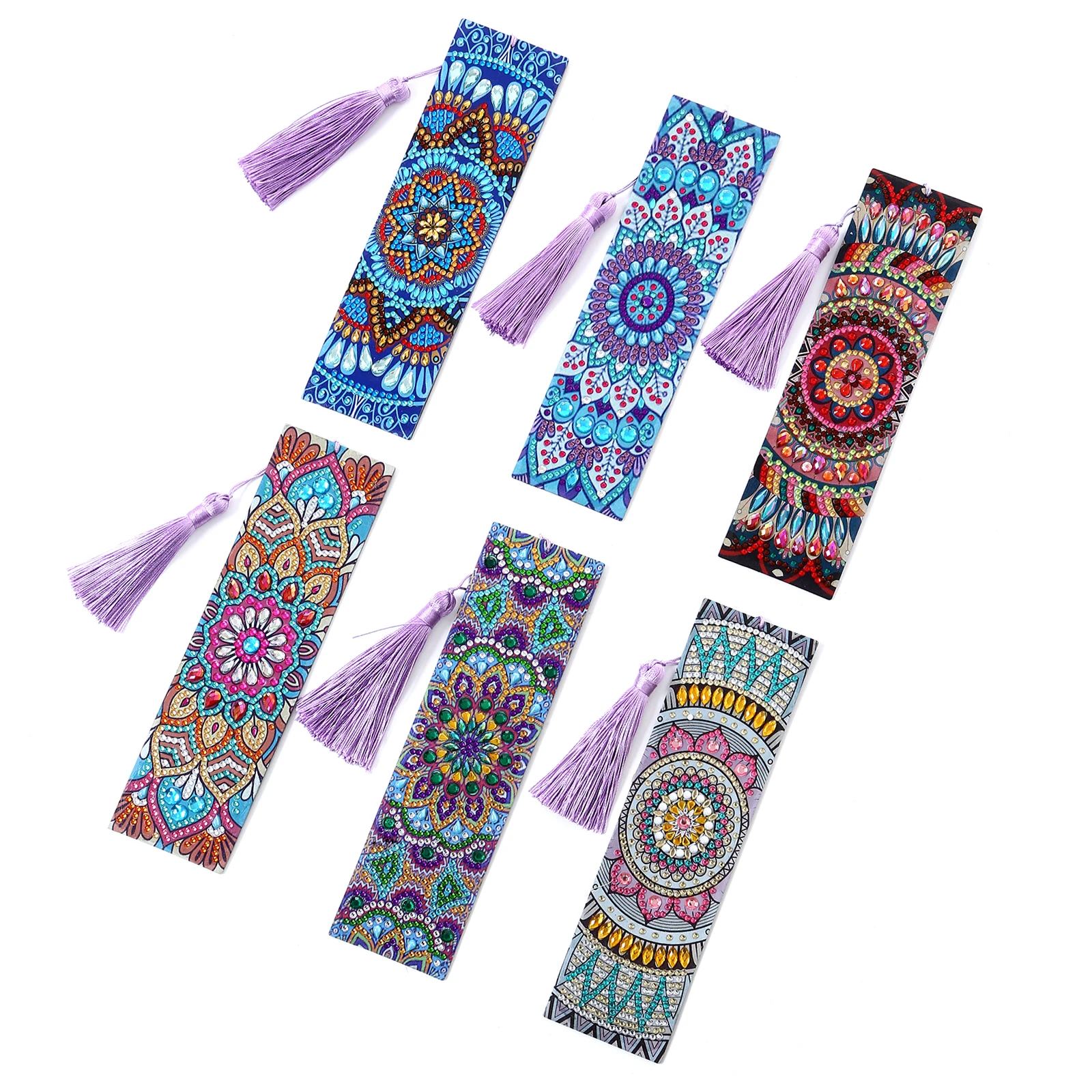 

5D Diamond Painting Bookmarks DIY Beaded Mandala Bookmarks for Mother's Day Birthday Graduation School Embroidery Arts Crafts