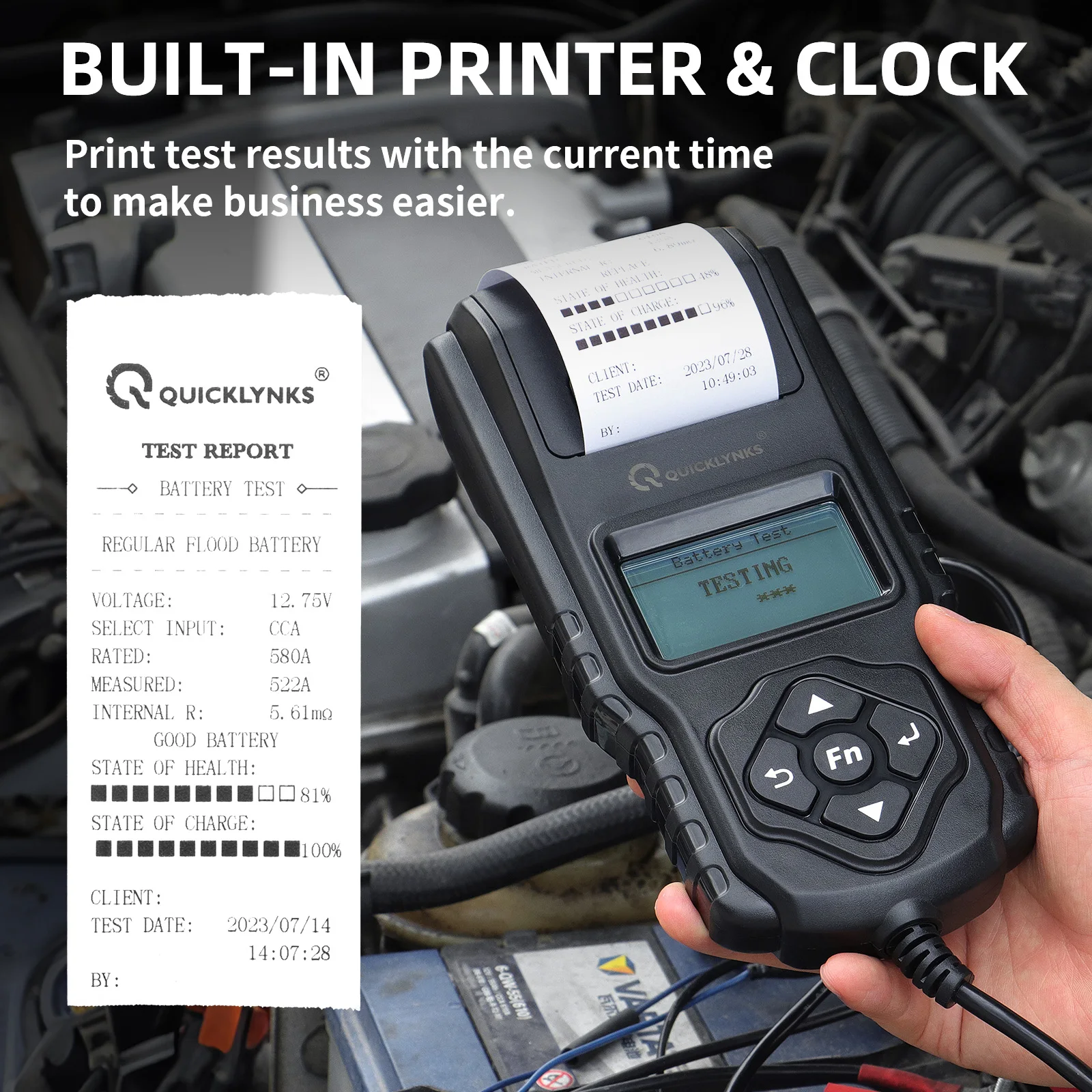 Новый тестер автомобильного аккумулятора BA2000 12 В/24 В тест на разрядку зарядку