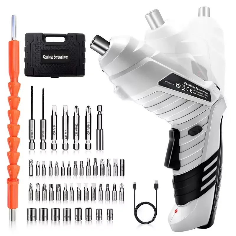 New in Hand-Held  Screwdriver 90° Rotatable Foldable Hand Drill Screwdriver Bit 47-Piece Set air fryer home appliance kitchen B enlarge