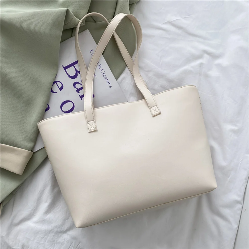 

Fashion Woven Women Travel Beach Bags Straw PU Design Shoulder Shopping BagS Ladies Large Capacity Tote Handbags