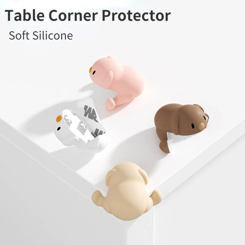 

1/4Pcs Baby Safety Silicone Protector Puppy Table Corner Edge Protection Cover for Children Safety Kids Anticollision Guards