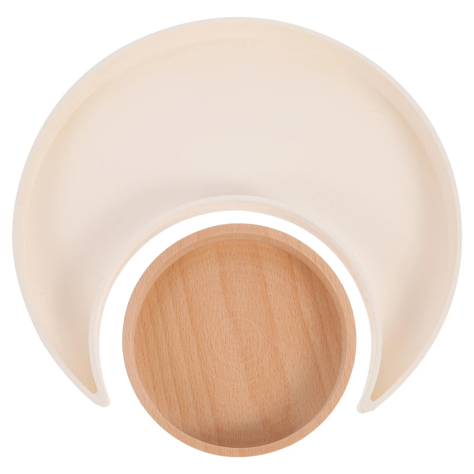 

Tray Display Round Crystal Jewelry Essential Oilwood Dish Wooden Jewellery Stone Organizercrystals Plate Moon Spiritualholder