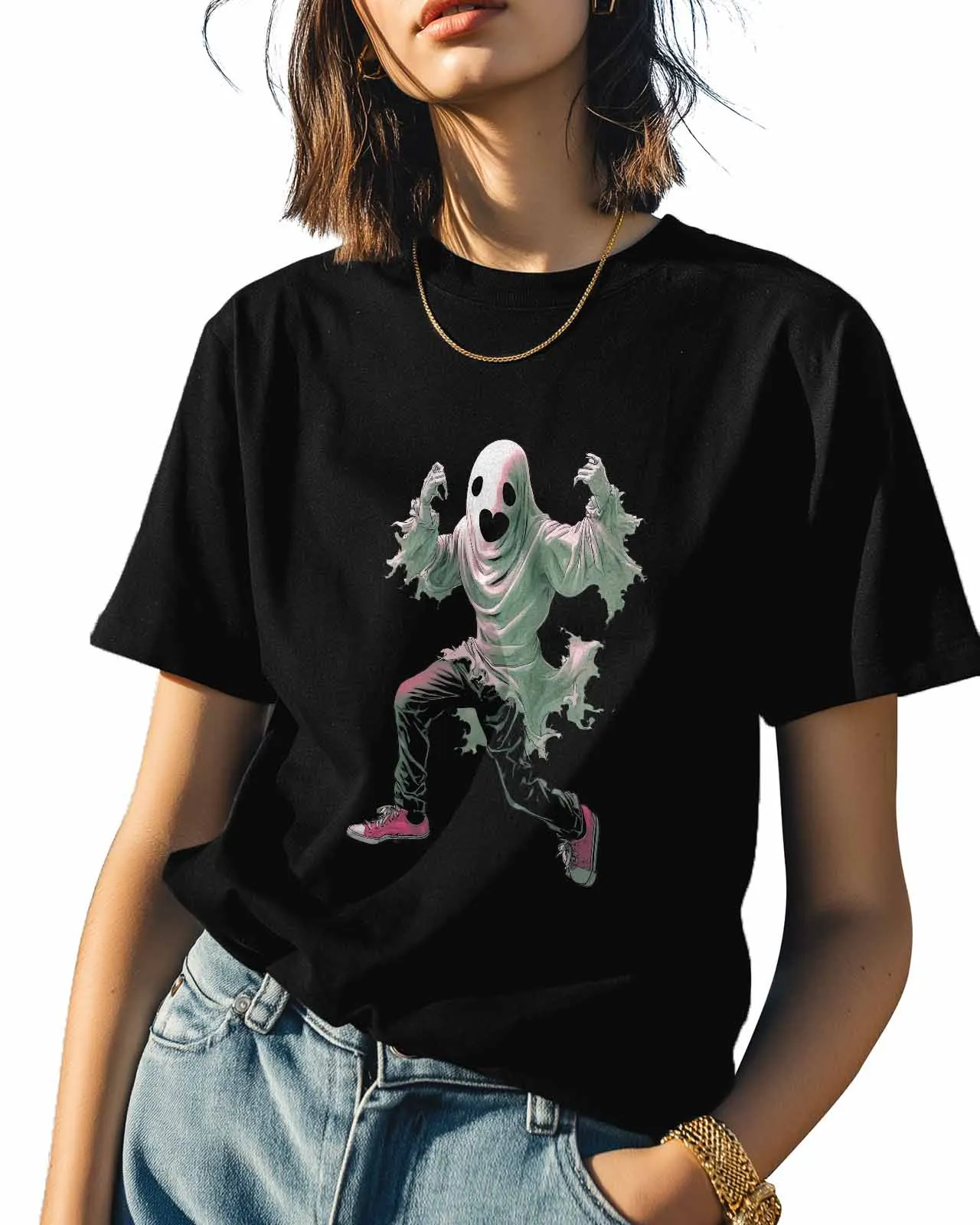 Футболки для женщин Ghost Dance Поп-культура с графическим рисунком Повседневные