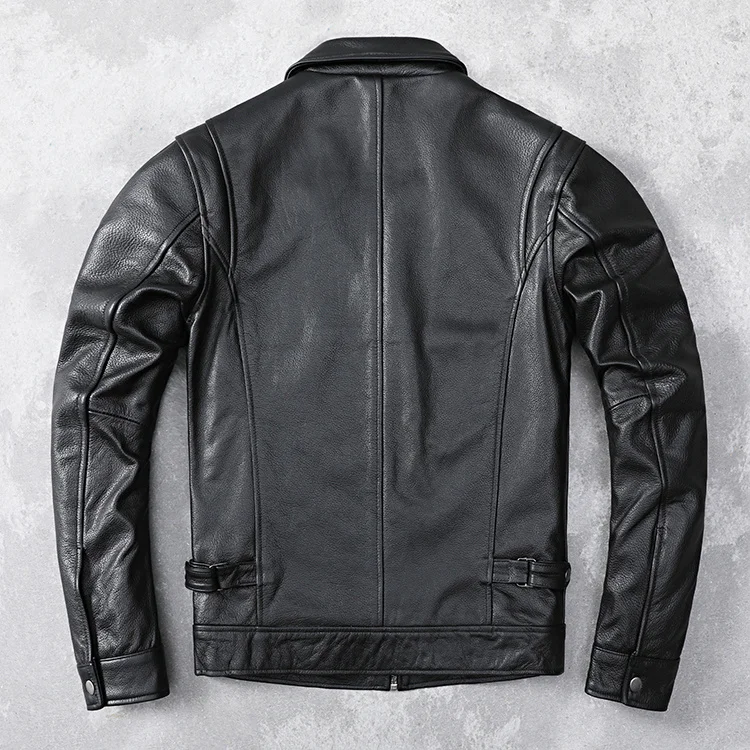 

Мужская винтажная куртка из натуральной воловьей кожи, демисезонная куртка из 100% натуральной кожи