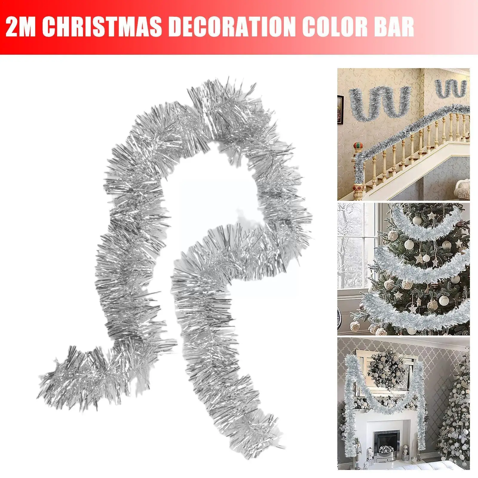

Цветная гирлянда 2 м, украшение в виде бара на рождественскую елку для улицы, украшение для вечеринки, товары для украшения свадьбы, фестиваля, дня рождения K0W3