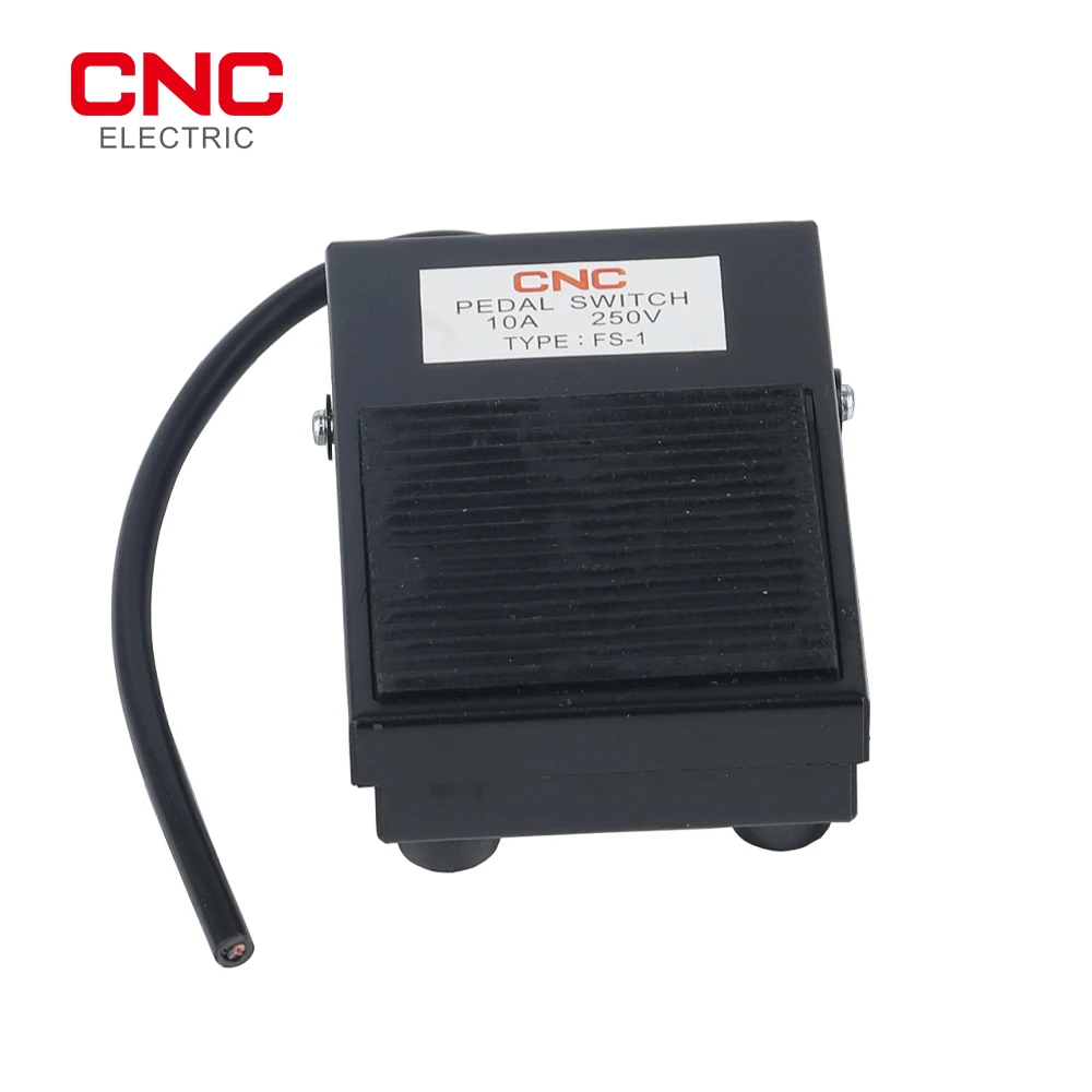 CNC FS-1 AC 250V 10A Heavy Duty Metal Momentary Electric Power Antislip Foot Pedal Switch