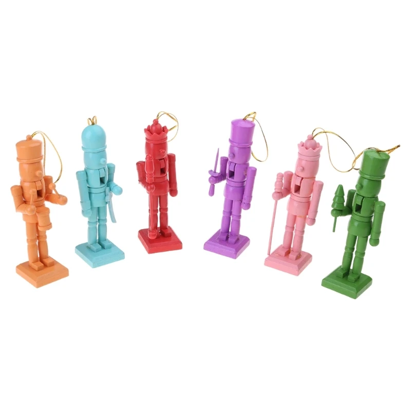 6 шт. деревянные подвески для украшения ёлки 12 5 см