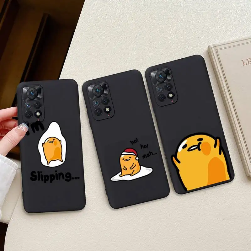 

Cute Lazy Gudetama Phone Case For Redmi Note 11E 11S 11 10 9 Pro 9A K20 K30 K40 Soft Silicone Cover