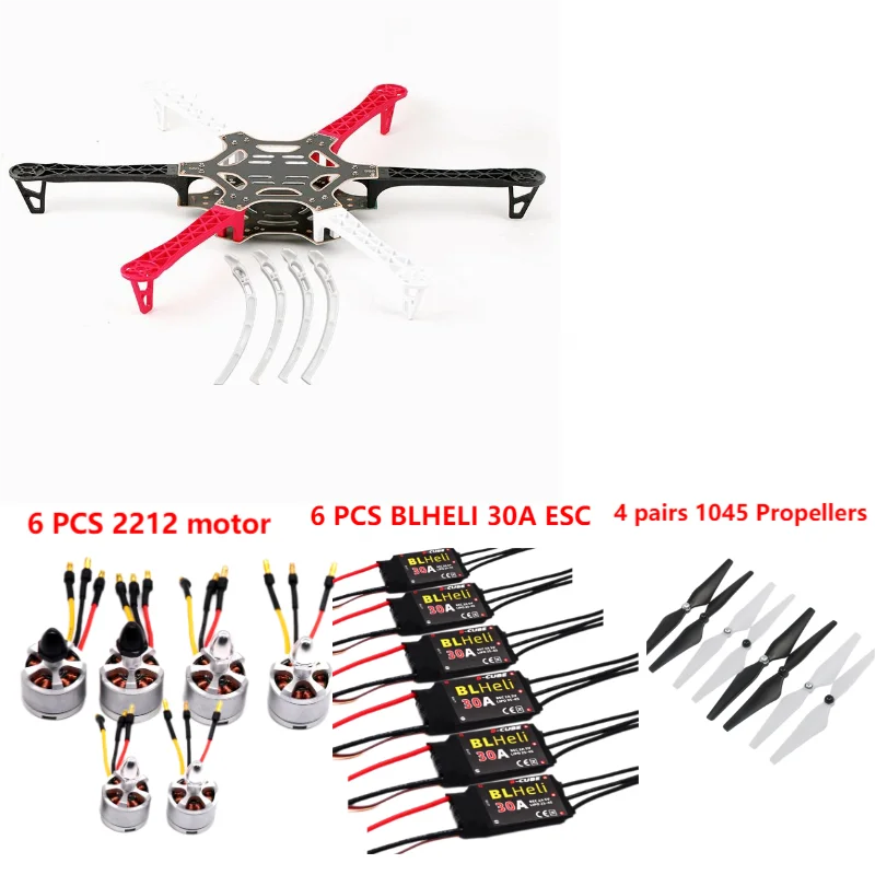 RCtosky Fiber 550 Hexa Frame Kit для PIXHAWK2.4.8 Flight Control Quadcopter Ardupilot BLHELI 30A 2212 Motor ESC