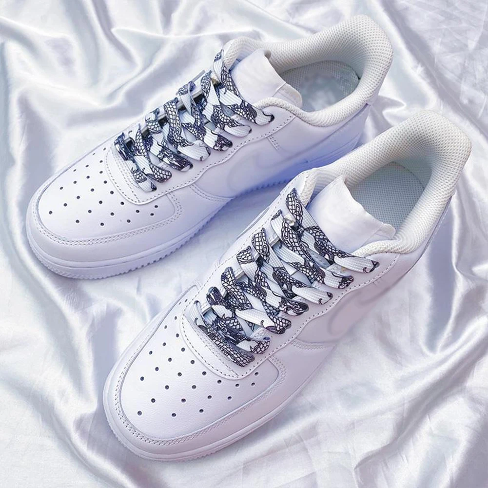 Colorful Shoelaces Dragon Printing Fashion Unisex Flat Shoe Laces High-top Canvas Sneakers Shoelace Sports Shoelaces 120/140CM