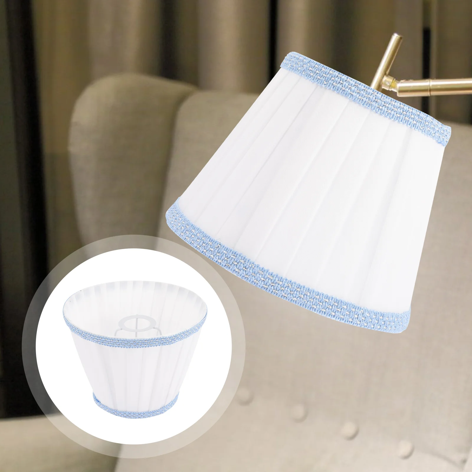 

Lamp Shade Light Cover Lampshade Pleated Shades Chandelier Floor Table Drum Linen Fabric Bell Bedside Ceiling Pendant Cloth E27