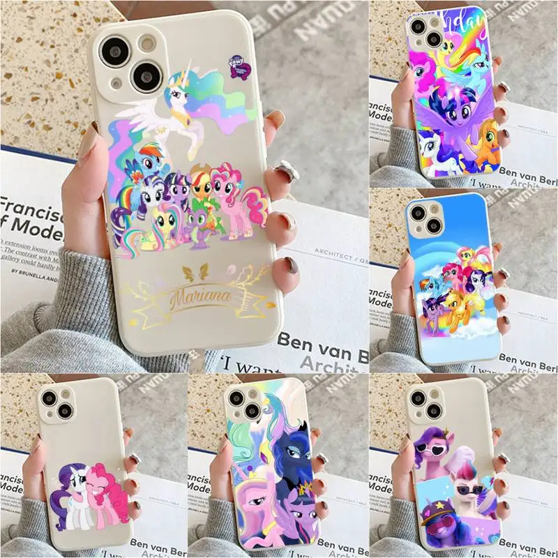 

My Little P-Pony Phone Case For Iphone 7 8 Plus X Xr Xs 11 12 13 Se2020 Mini 14 Pro Max Candy Case