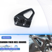 100% 탄소 섬유 힐 가드 보드 설치 플레이트, BMW R NINE T R NineT R9T 용 앞꿈치 보호 발톱, 3K