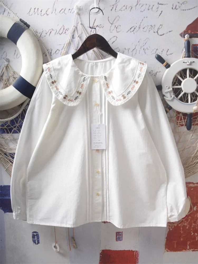 Рубашки высокого качества из 100% хлопка женские рубашки JK для девочек блузка с