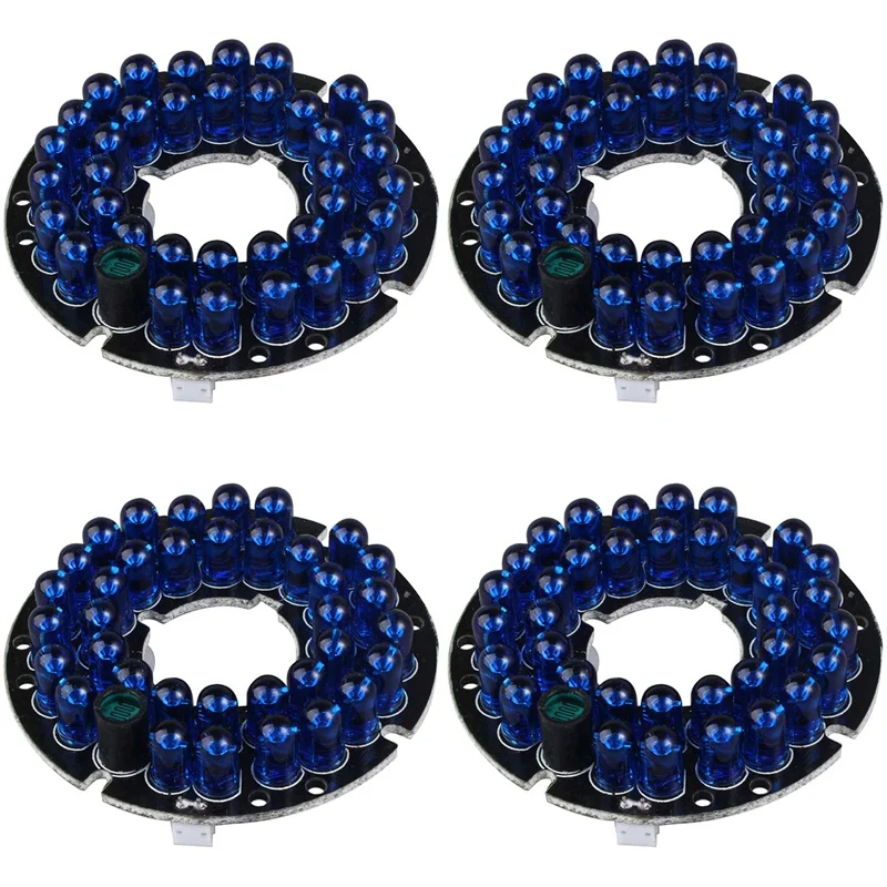 

4X Infrared 36 IR LED Light Board For CCTV Security Cameras 850Nm Night Vision Diameter 54Mm