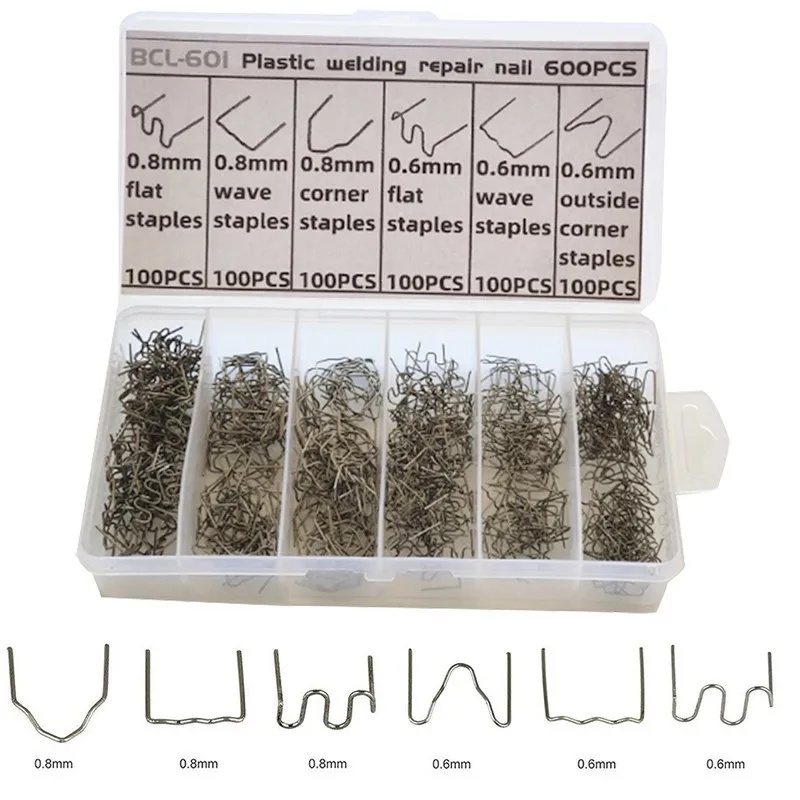 

3000/1200/600pcs Plastic Repair Machine Welding Hot Stapler Bumper Fender Welder Staples Kit For Soldering Bumper Repair Welding