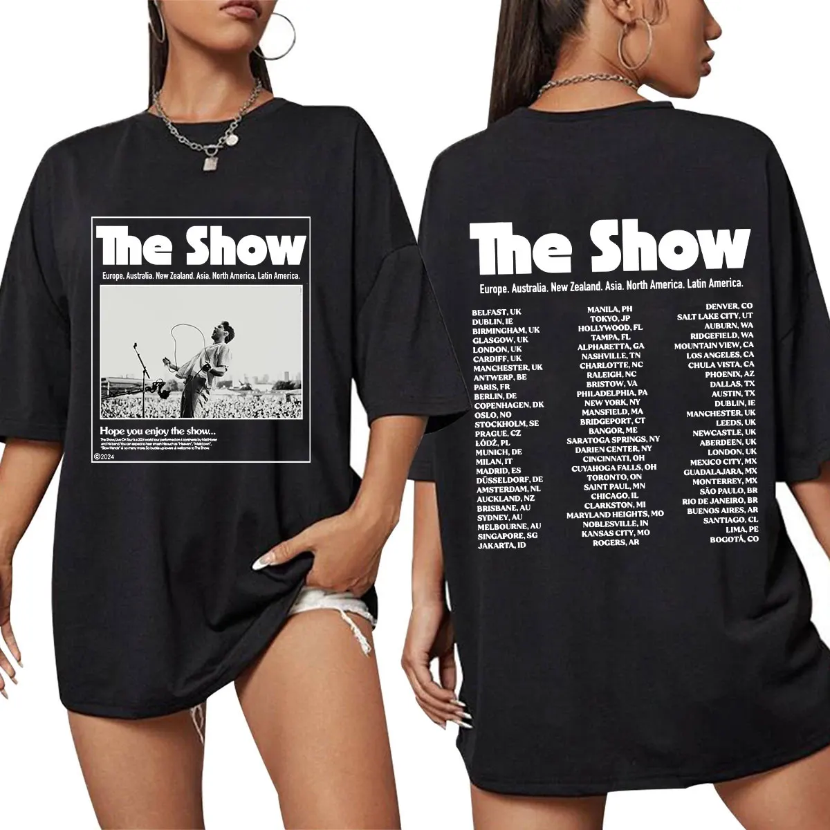 Niall Horan The Show Live on Tour 2024 T Shirt Fashion Hip Hop Oversized Short Sleeve T-shirts Men Women Harajuku Casual T-shirt