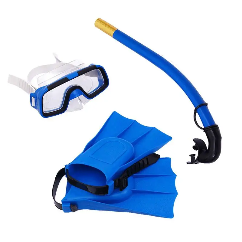 

Kids Snorkel Set With Fins Kids Scuba Diving Equipment Kids Snorkeling Set For Snorkeling Training Swimming And Diving