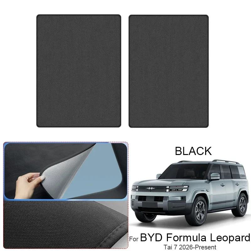 Фото Автомобильный замшевый тканевый анти-УФ-защитный коврик для BYD Formula Leopard TAI 7 2026 с электростатической адсорбцией, солнцезащитный экран для люка, теплоизоляция для верхнего окна №4