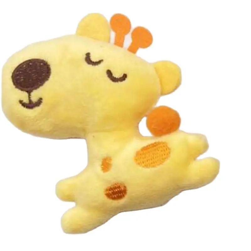 

5 шт./лот, Мультяшные плюшевые нашивки в виде животных, милые аксессуары в виде жирафа, украшения «сделай сам» из хлопка, плюшевый материал