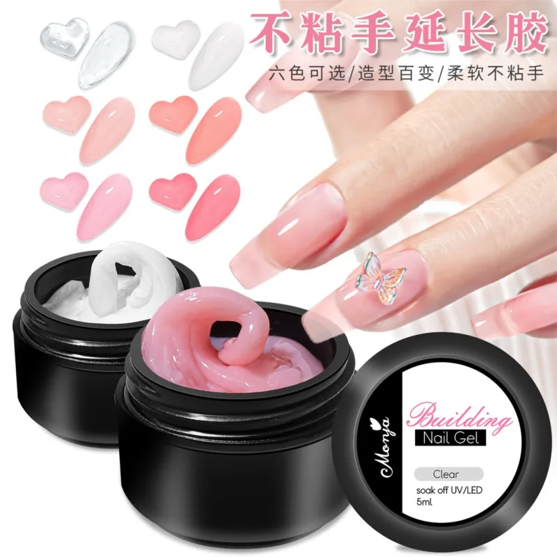 

5g/15ml Non Stick Hand Extension Gel Nail Polish Carving Flower Nail Art Shaping Solid Acrylic Nail Gel Varnish Tips Gel Polish