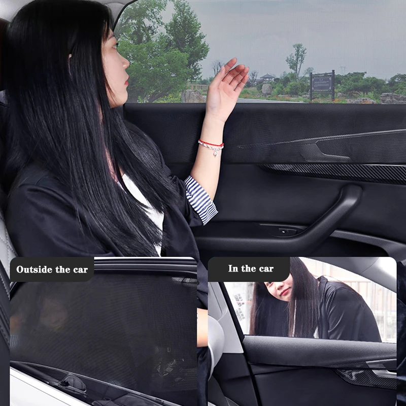 

2 шт., универсальные сетчатые занавески на переднюю и заднюю дверь автомобиля