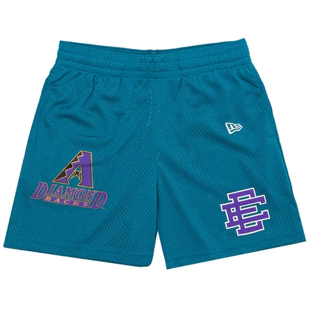 

Men's EE Basic Shorts Print Mesh Baseball Team Teal Hip Hop Jogging Fitness Quick Dry Male Beach Summer Gyms Basketball Shorts