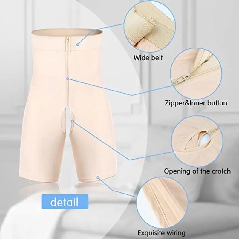 Men Tummy Control Shorts Shapewear High Waist Leg Slimming Girdle Body Shaper Underwear Boxer Briefs