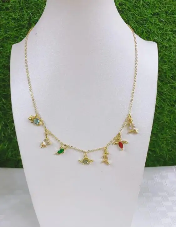 

1 шт., эмалированные Подвески в виде черепахи динозавра для женщин, Кристальные золотые Чокеры с микрозакрепкой, ожерелье, кубический циркон...