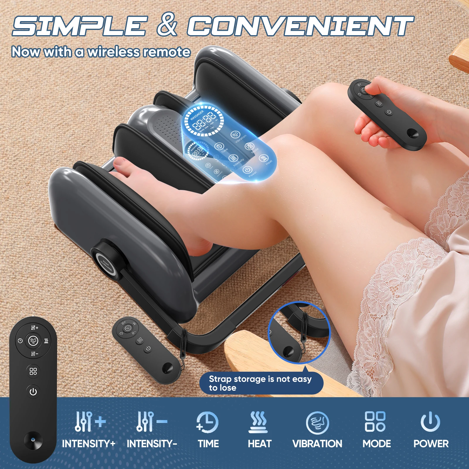 Лидер продаж вибрирующий шиацу Электрический массажер для ног с лимфатическим