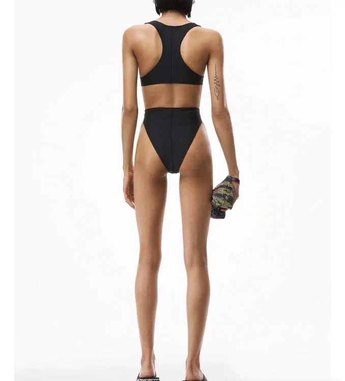 127181 127183 127182 Fashion Trendy Luxury Designer Women Letter Logo U-neck Elastic Slim Bottoming Bodysuit One Piece Swimsuit