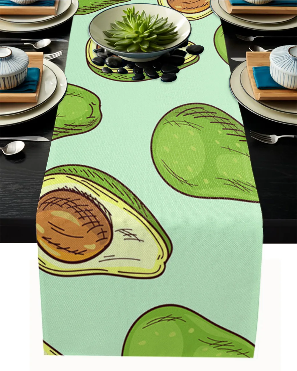 

Avocado Green Core Table Runner Table Flag Home Party Decorative Tablecloth Table Runners For Wedding