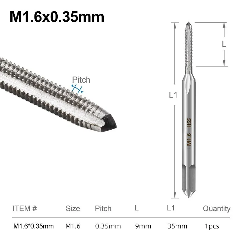 xcan Мини HSS метчик M1-M1.8