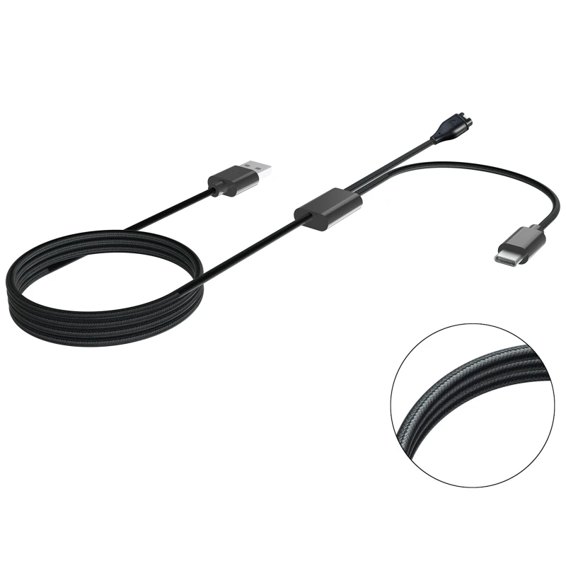 

Зарядное устройство адаптер питания для GarminFenix 7 7S 7X 6 5 5X шнур 2 USB Type-c кабель для быстрой зарядки док-станция Держатель для умных часов K5DB
