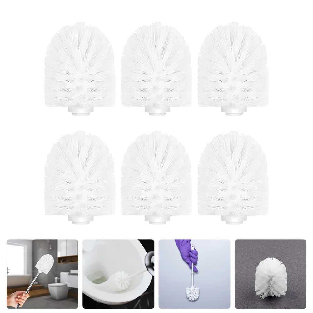 

6Pcs Brush Heads Toilet Cleaning Tools Toilet Brush Heads Plastic Toilet Brush Heads for Brushes Replacement Bathroom