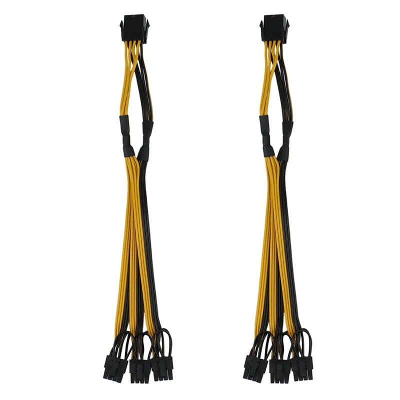 

2X ATX 12V CPU 8 Pin To 3X 8Pin (6+2) Pin PCI-E Male Splitter Power Extension Adapter Cable For Graphics Card