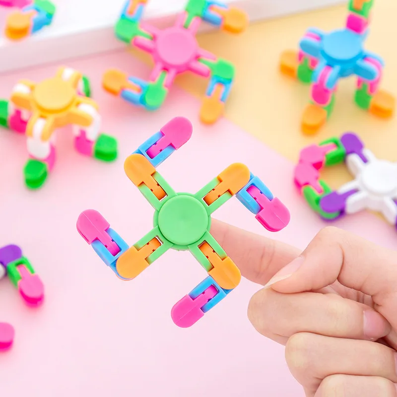 

Creative Decompression Chain Finger Top Toy Cross-border Deformation Mechanical Fingertip Spinning Top Children's Toy Gift