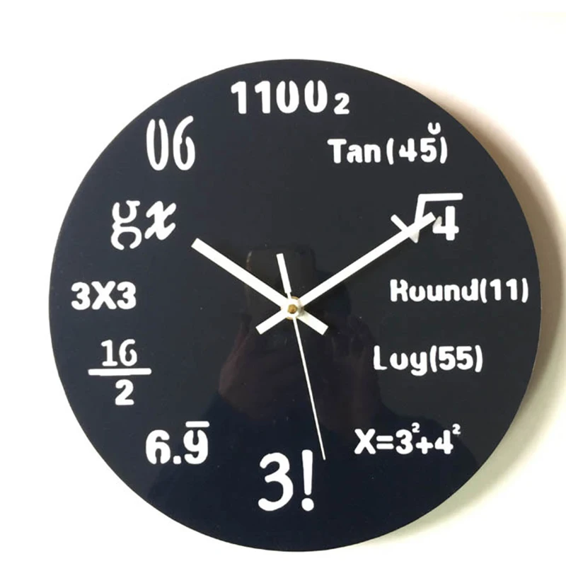 

Home Living Room Clock Mdf Creative School Master Formula Wall Clock Study Living Room Mute Wall Clock Simple Clock Variety